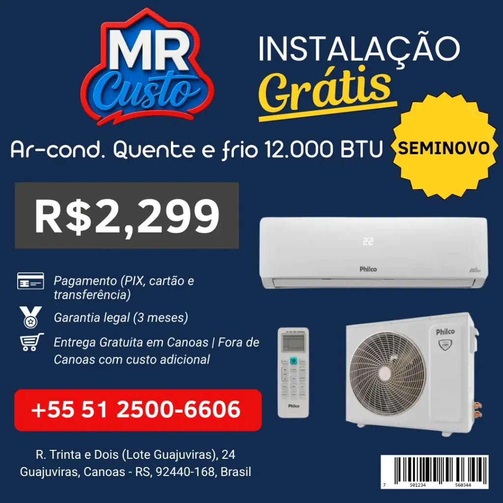 [84000007] Ar Condicionado Split - Philco 12.000 BTUs Quente e Frio - PAC12000IQFM15