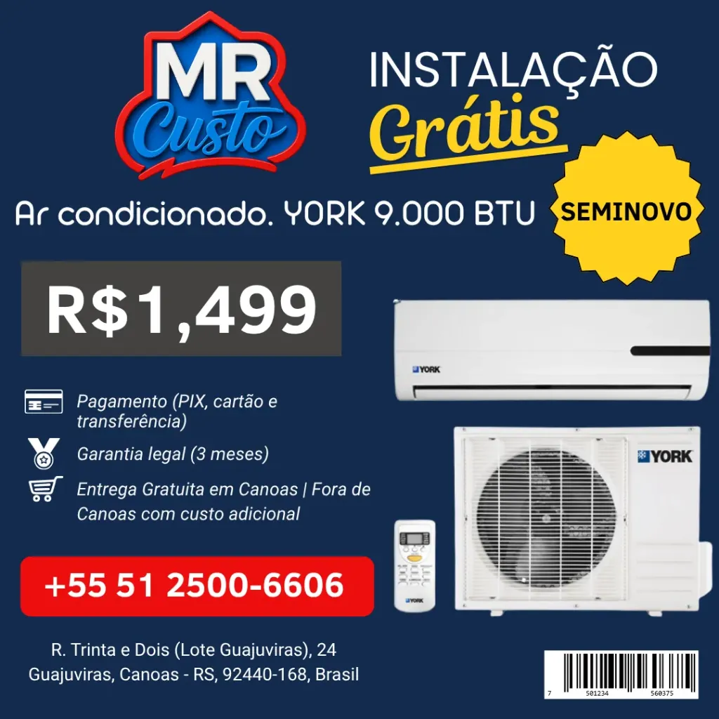 [84000053] Ar Condicionado Split - York 9.000 BTUs -220v