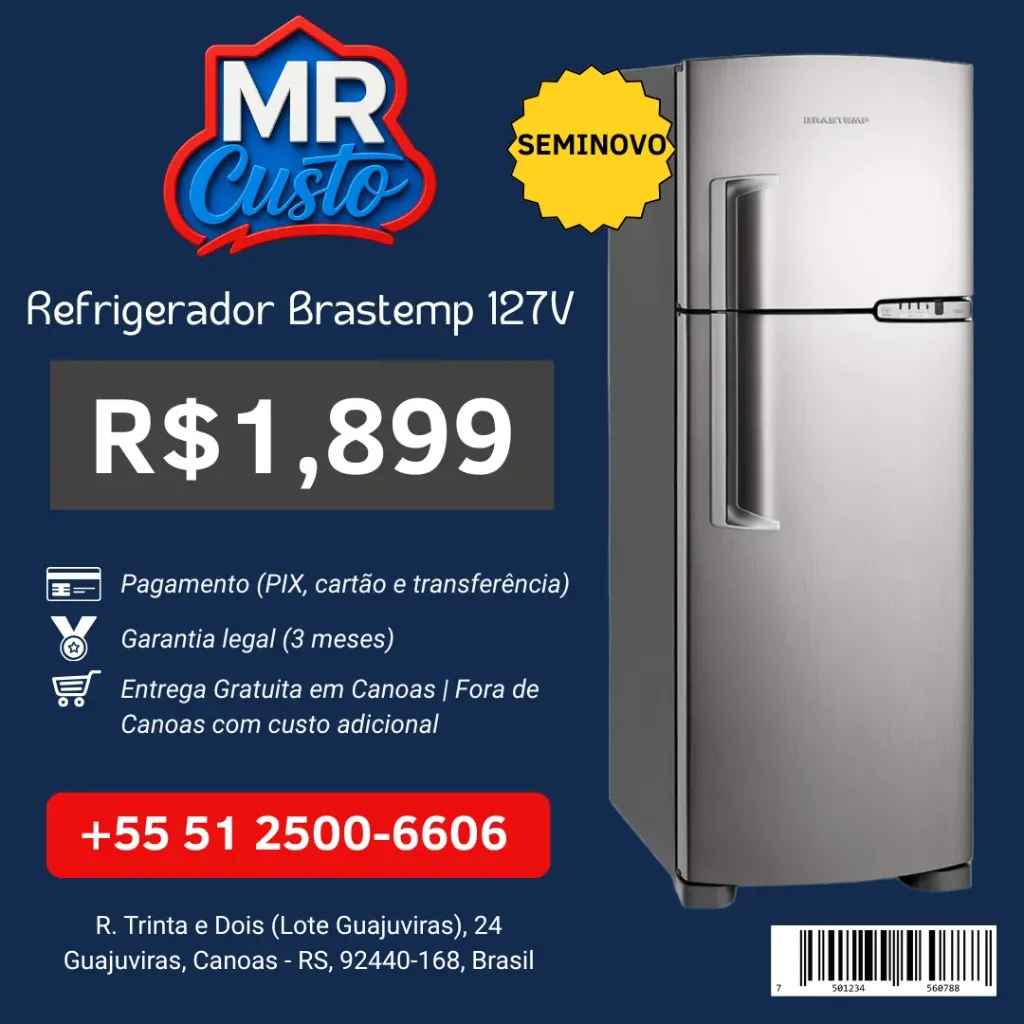 [84000049] Geladeira - Brastemp – 352 L – BRM39ER – 127V