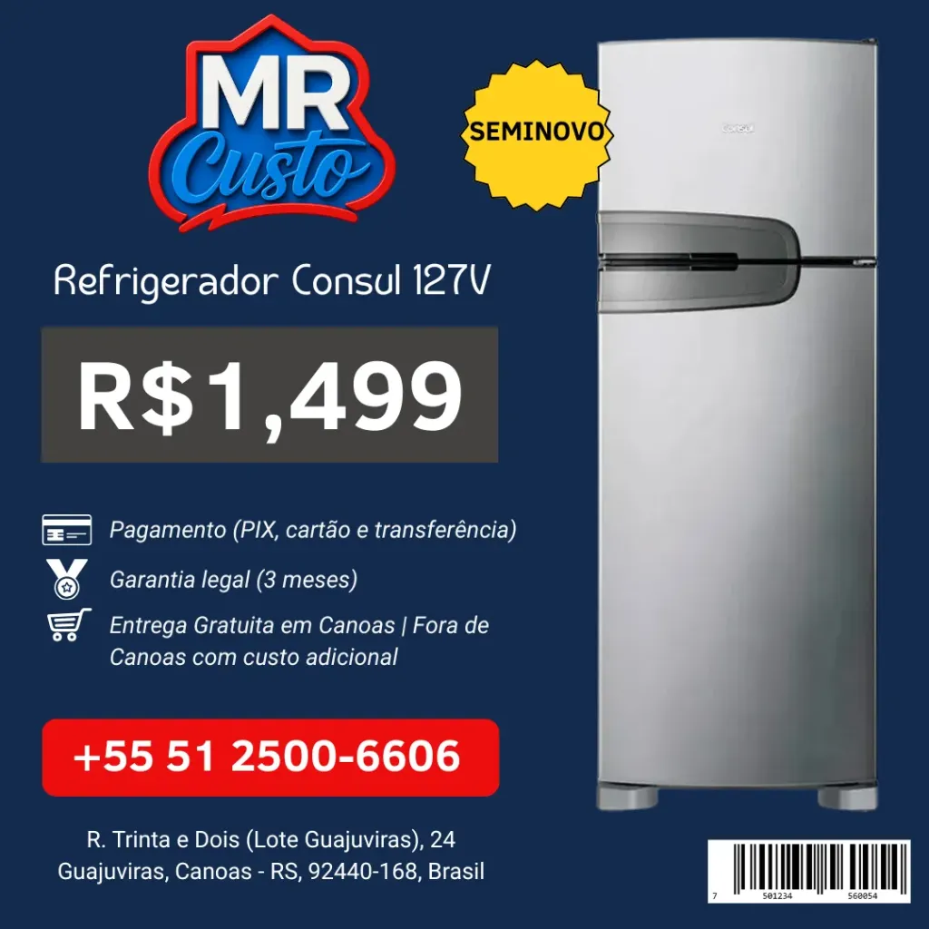 [84000015] Geladeira - Consul Frost Free 340L - CRM39AK