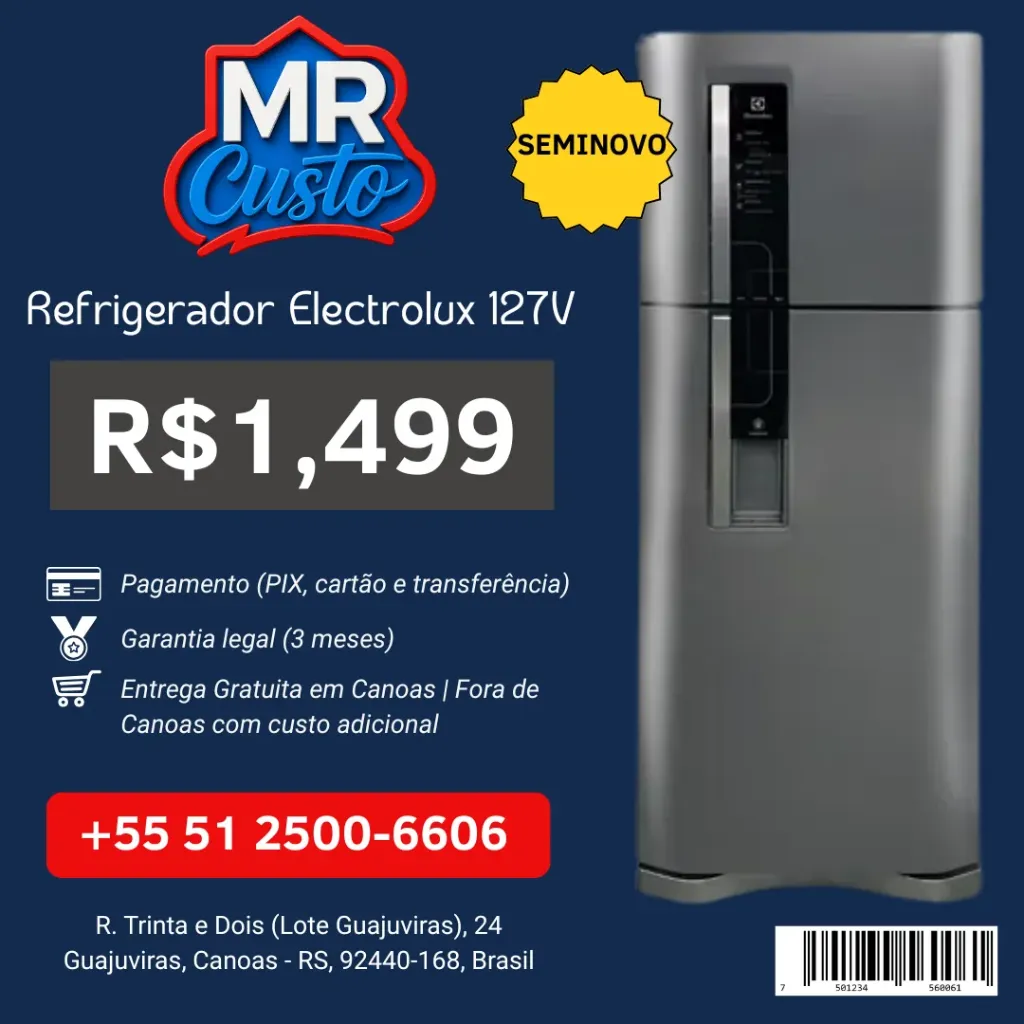 [84000016] Geladeira - Electrolux Frost Free 310L - DF38