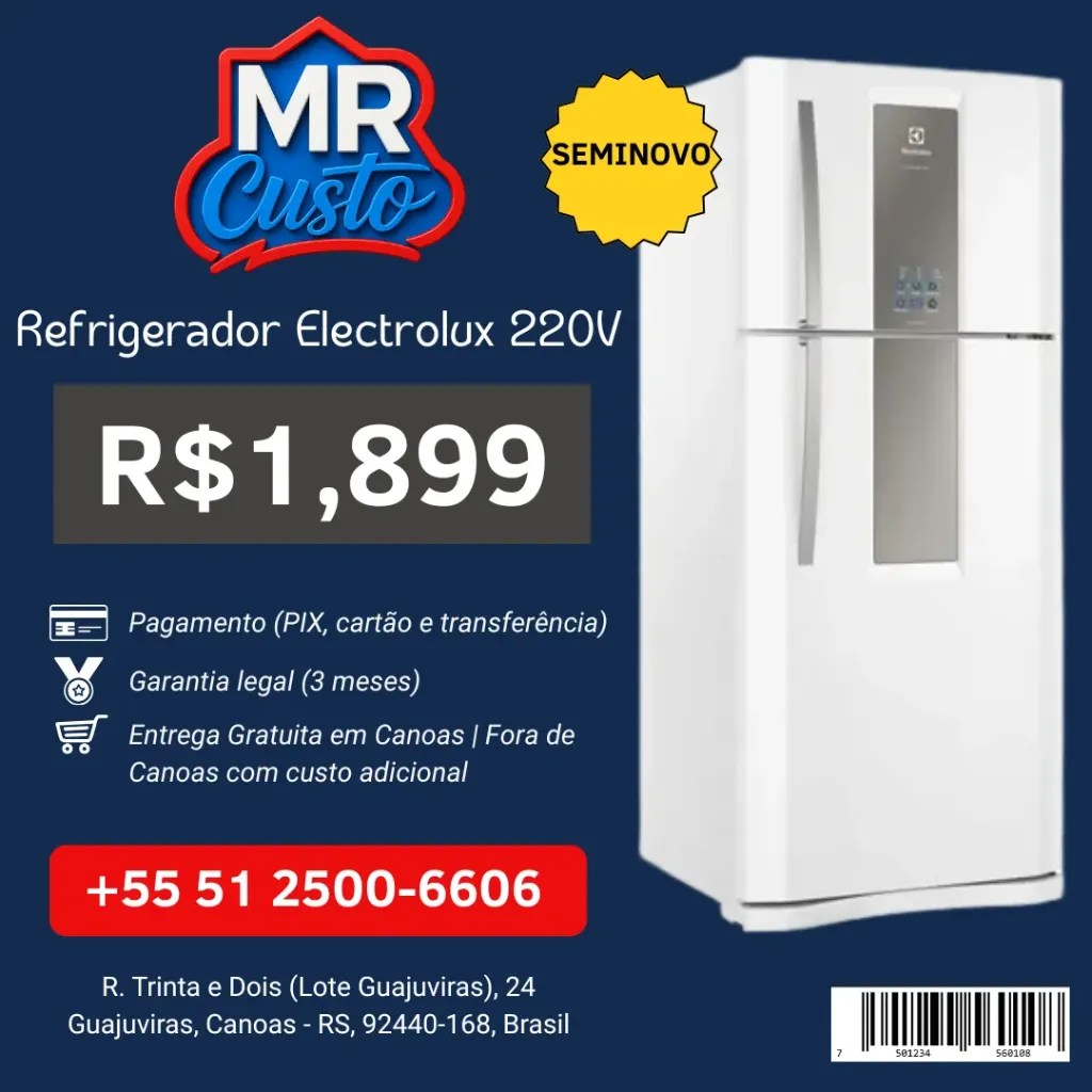 [84000020] Geladeira - Electrolux Frost Free Inox 475L - DF51X