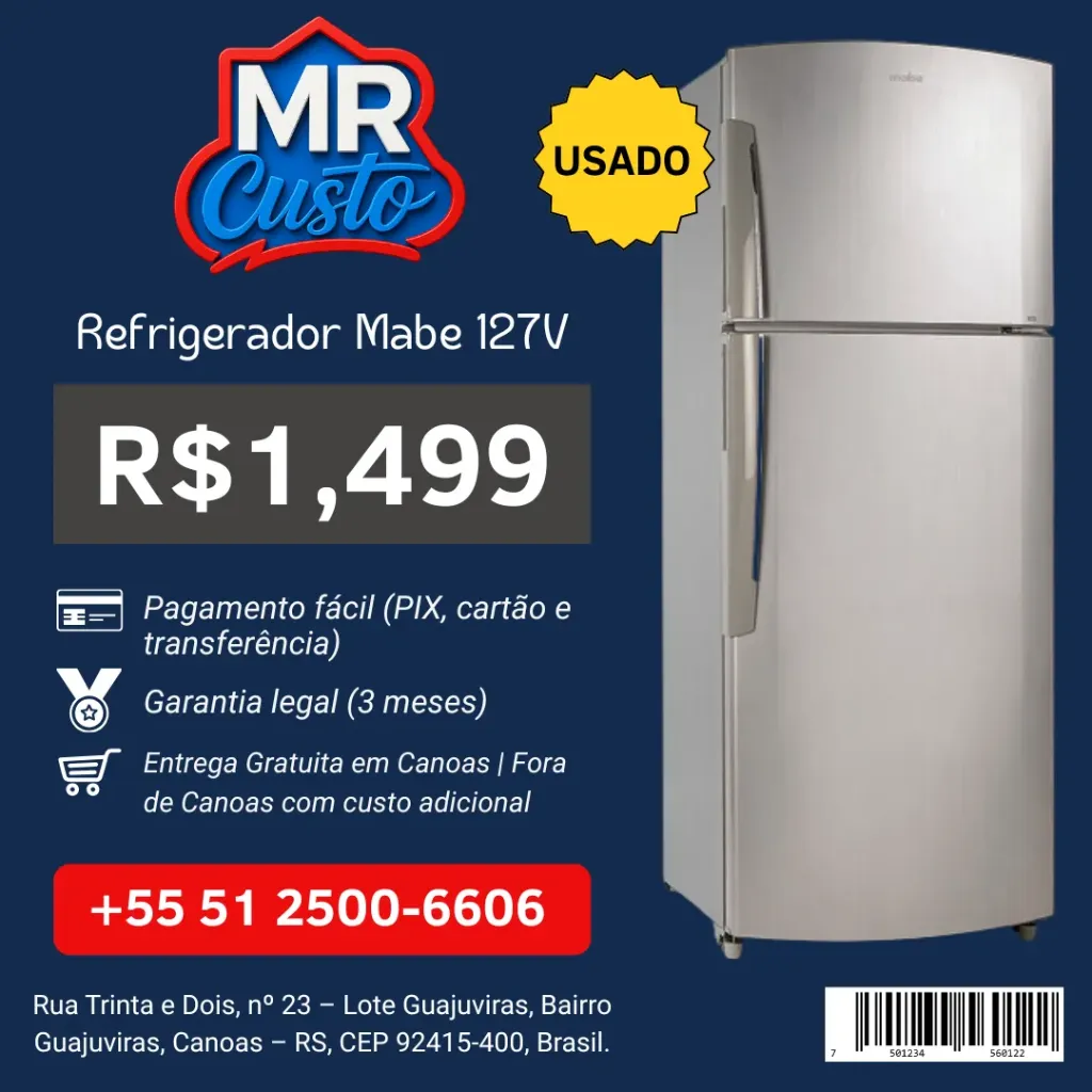 [84000023] Geladeira - Mabe Frost Free 420L - REMB420NFM2AI