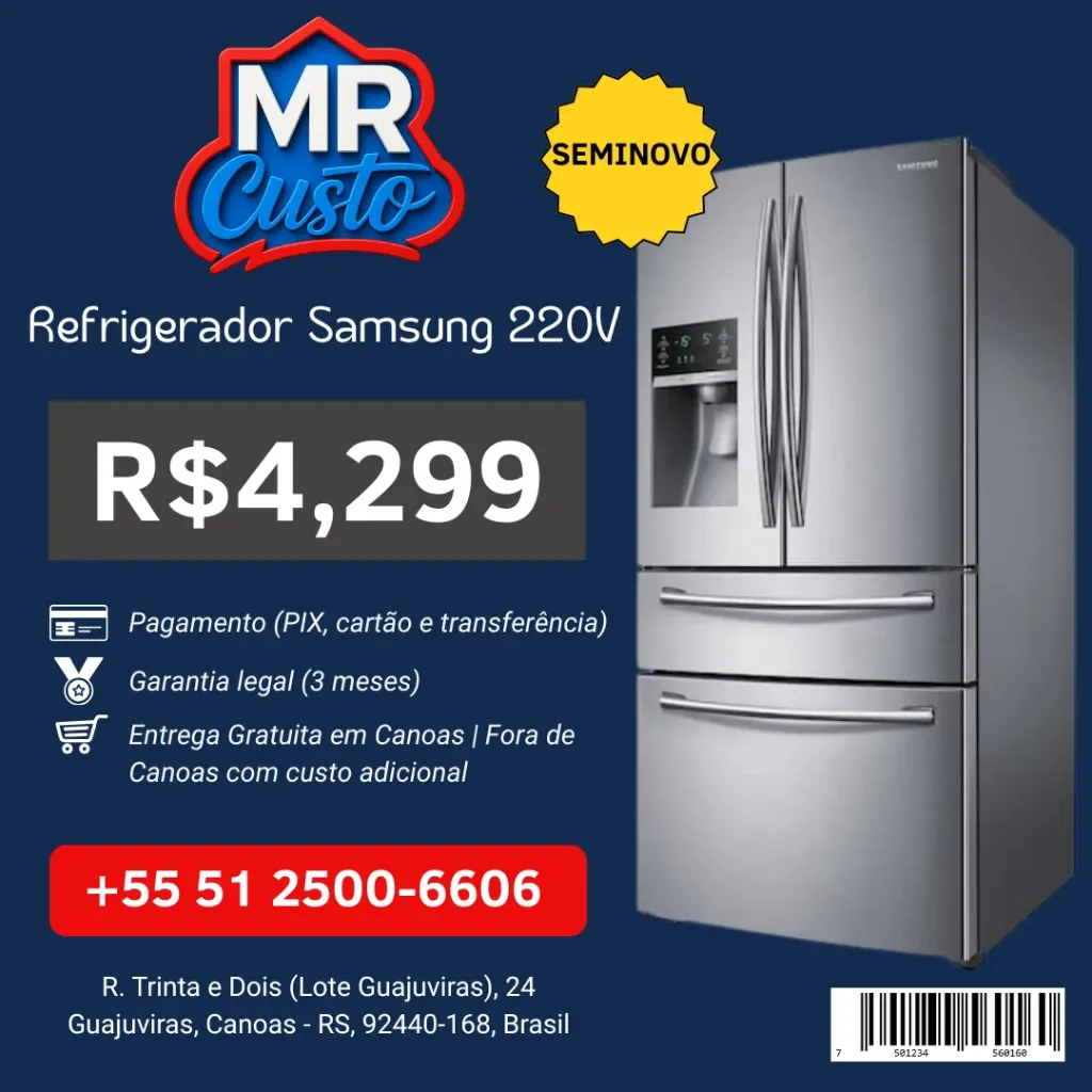 [84000025] Geladeira - Samsung French Door Inox 564L - RF28HMEDBSR
