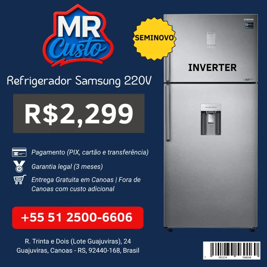 [84000026] Geladeira - Samsung Frost Free Inox 530L - RT53K6541SL/AP