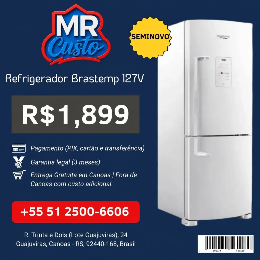 [84000045] Geladeira - Brastemp Inverse – 422 L - BRE51NBANA