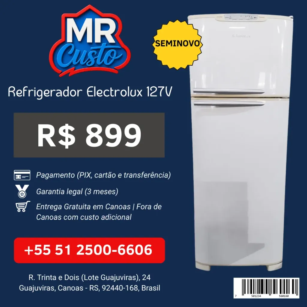 [84000047] Geladeira - Electrolux DF41 – 382 L Frost Free, freezer superior (220 V)
