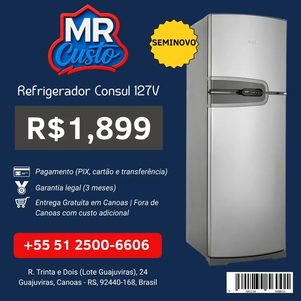 [84000050] Geladeira - Consul – 386 L – CRM43HK – 127V