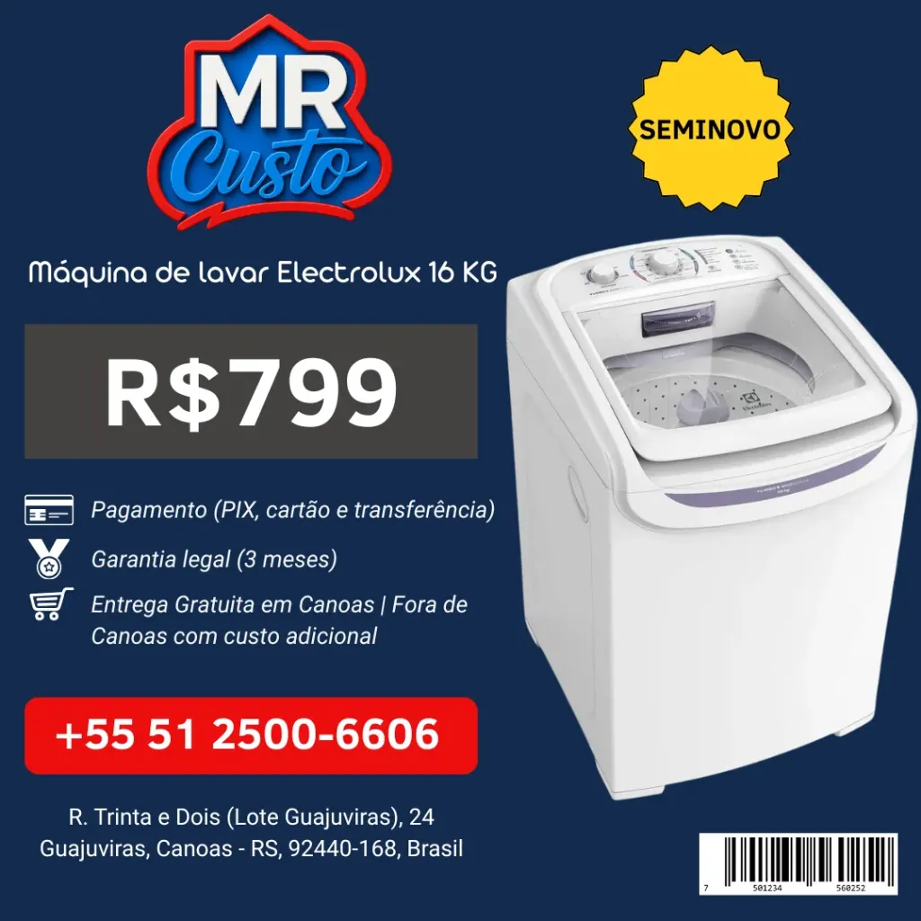 [84000055] Máquina de Lavar Electrolux LAC16 (127V)