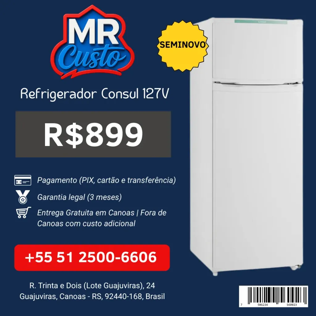 [84000058] Geladeira - Consul Cycle Defrost 334L CRD36FB (127V)