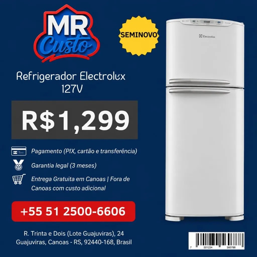 [62200367] Geladeira Electrolux DF41 382L 127V