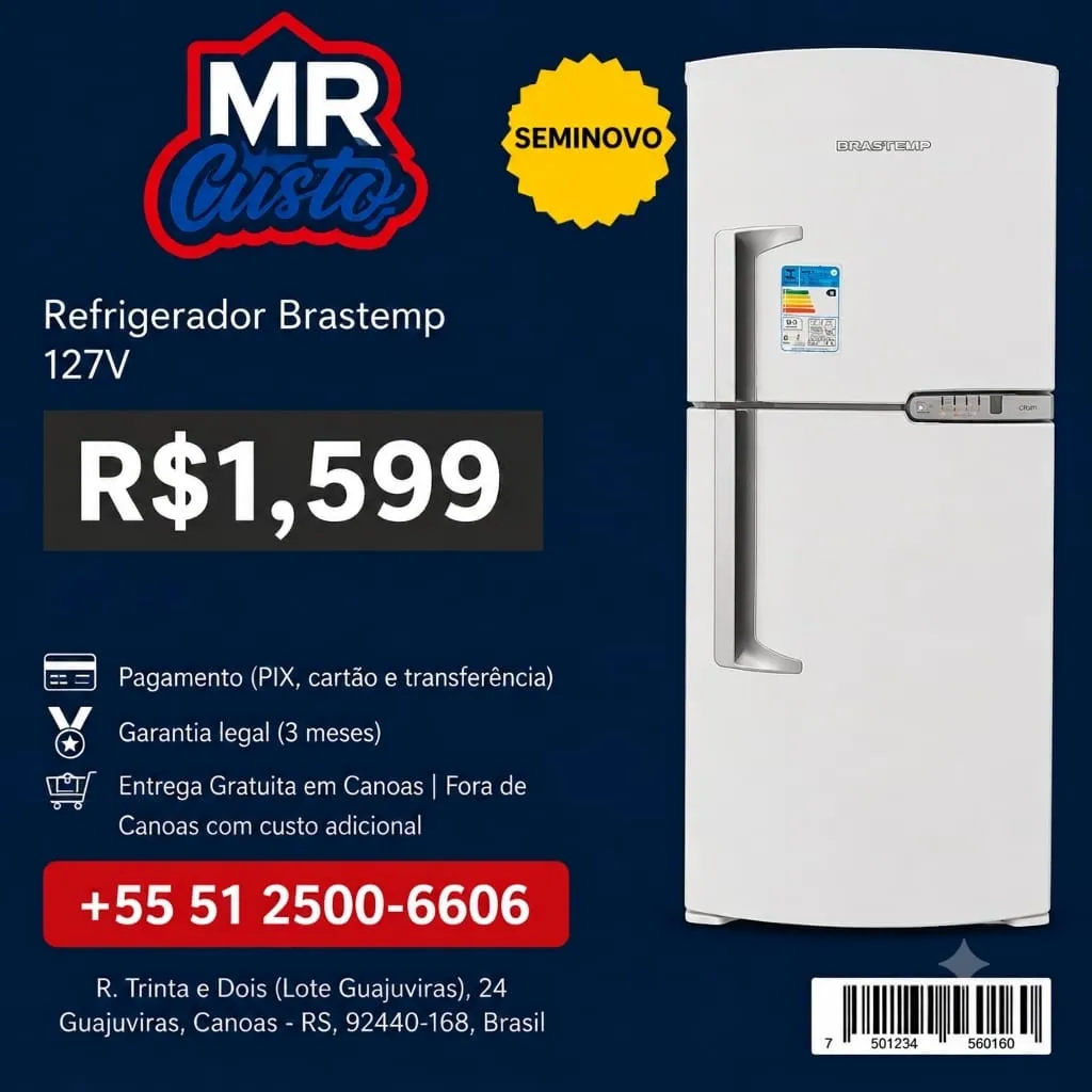 Geladeira Brastemp BRM39EBANA 352 L 127 V