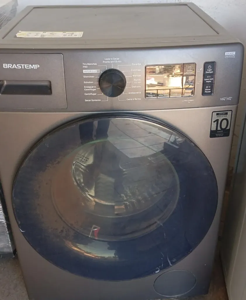 Lava e Seca Brastemp BNO10ASANA 10/6 kg Titanio 127 V
